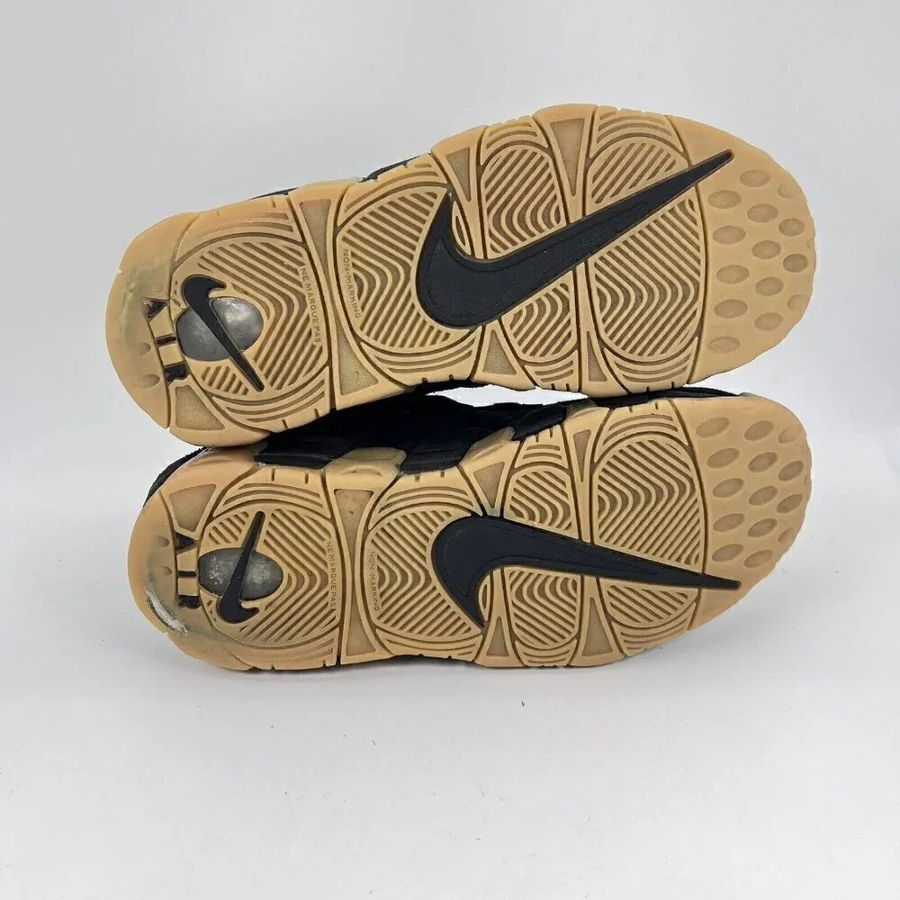 Nike Air Money Black/Black-Gum Light Brown Shoes AQ9350-001 Athletic Youth 5.5Y